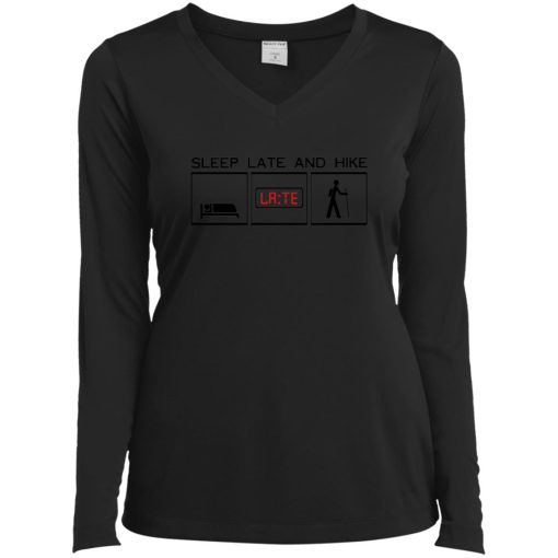 LST353LS Sport-Tek Ladies Long Sleeve Performance V-Neck - Image 2