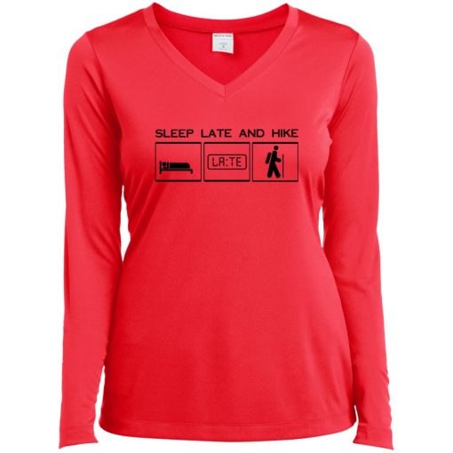 LST353LS Sport-Tek Ladies Long Sleeve Performance V-Neck - Image 2