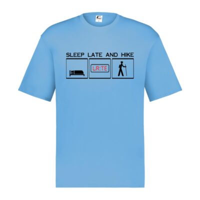 SleepLateandHikeLogoRed C2 Mens Performance Short Sleeve Tee